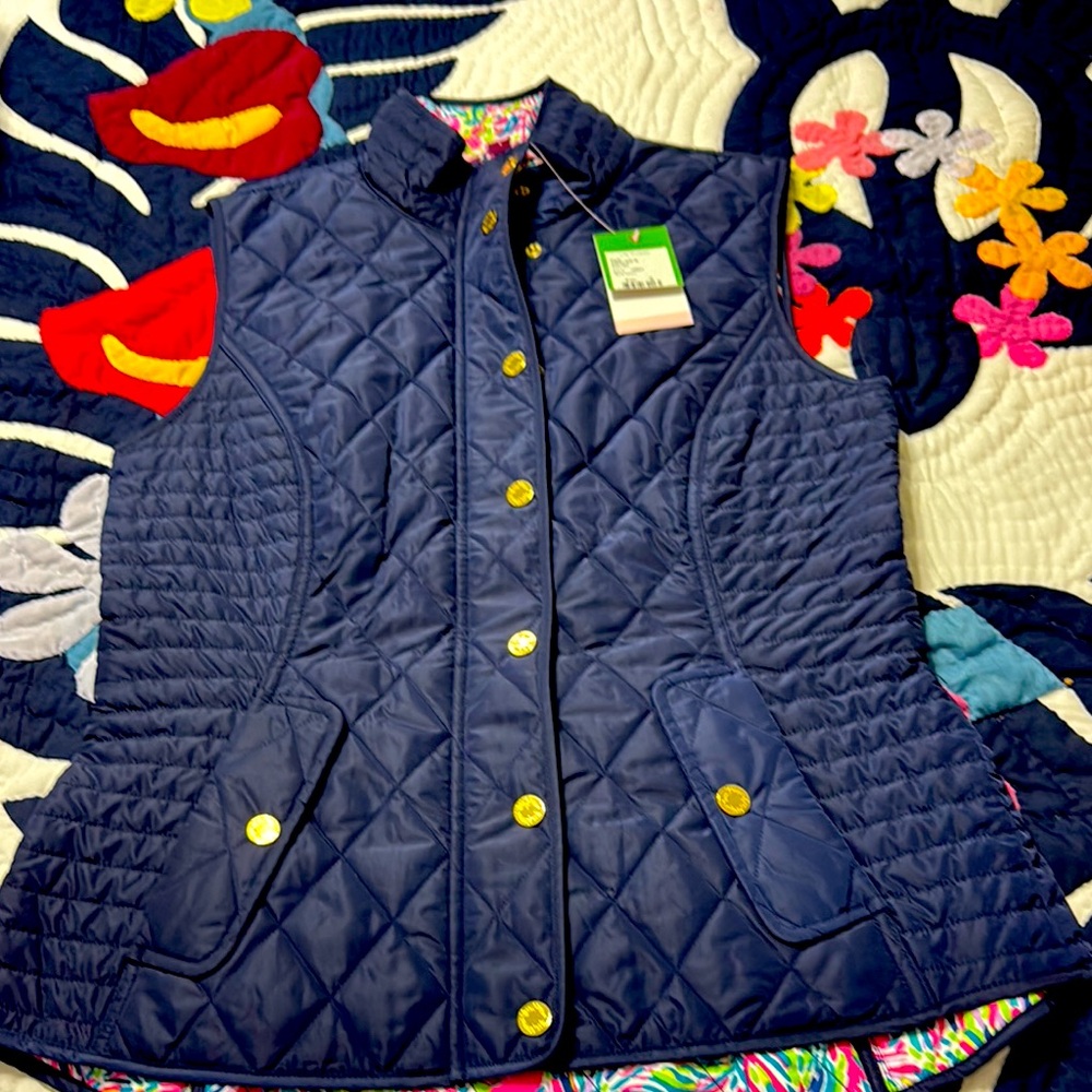 Navy Quilted Women's Vest